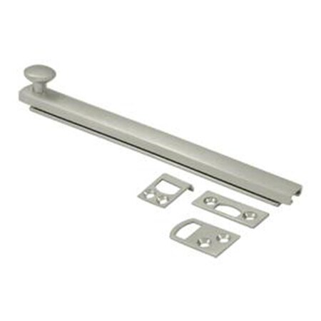 Dendesigns 6 in. Heavy Duty Surface Bolt with Concealed Screw; Satin Nickel - Solid DE831472